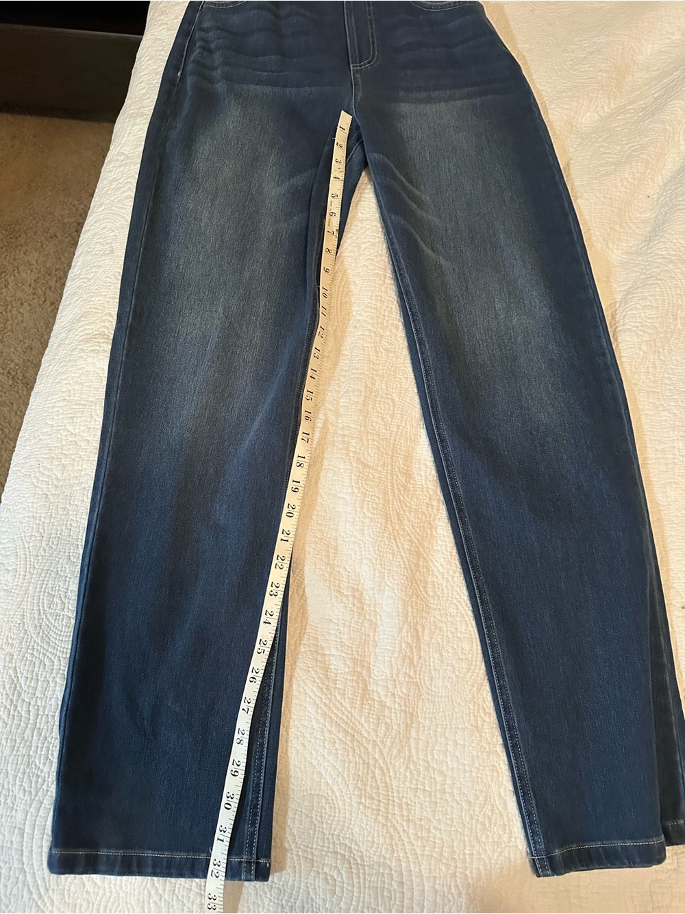 Halara Stretch Denim High Rise Straight Leg NWT medium 8/10 - Picture 6 of 8